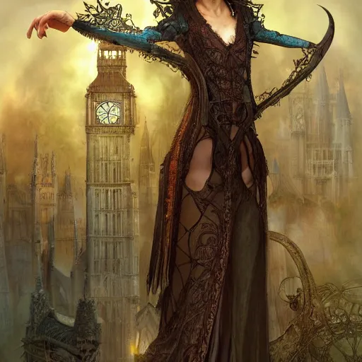 Image similar to realistic detailed second start to the right and straight on till morning by emilia dziubak, will terry, greg olsen, chris mars, ann long, and mark brooks, dramatic, fairytale, art nouveau, victorian, neo - gothic, gothic, character concept design, storybook design