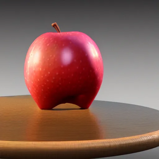 Image similar to a depth image of an apple on a table, lidar scan, depth map, pointcloud