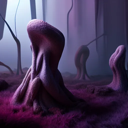 Image similar to rhizomuse lifeforms, diorama, stunning photo, artist impression, cgsociety, abstract sculpture, warm ambient lighting, glow, deep shadows, hyperdetailed, 8 k