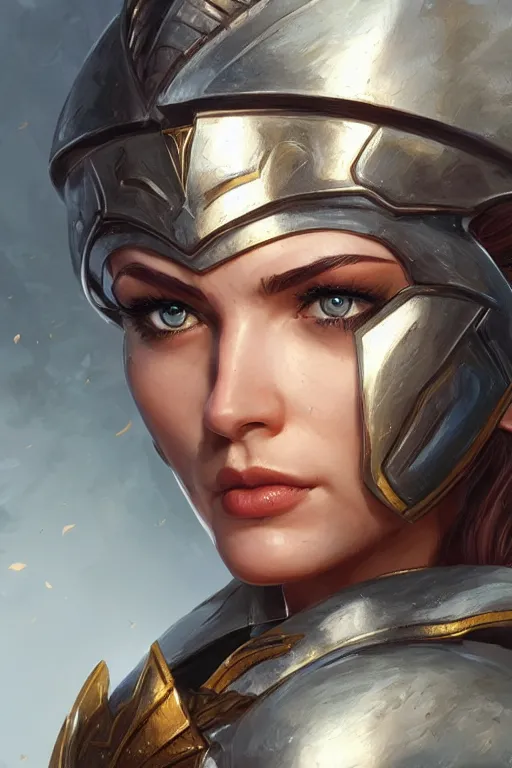 Image similar to amazon valkyrie athena, d & d, fantasy, portrait, highly detailed, headshot, digital painting, trending on artstation, concept art, sharp focus, illustration, art by artgerm and greg rutkowski and magali villeneuve