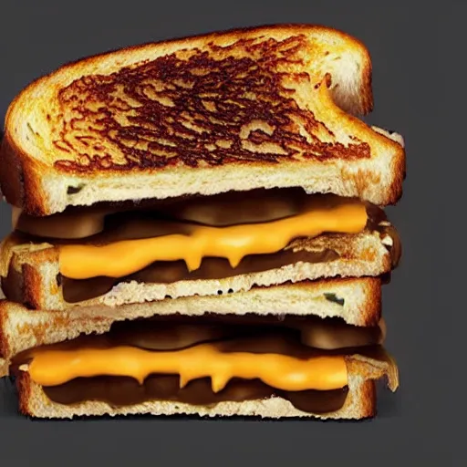 Image similar to kanye west, a grilled cheese sandwich that looks like kanye west, grilled cheese sandwich, detailed product photo