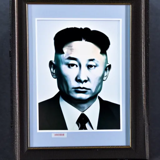 Image similar to 35mm photo of kim jong putin. intricate, highly detailed 8k, award winning photography