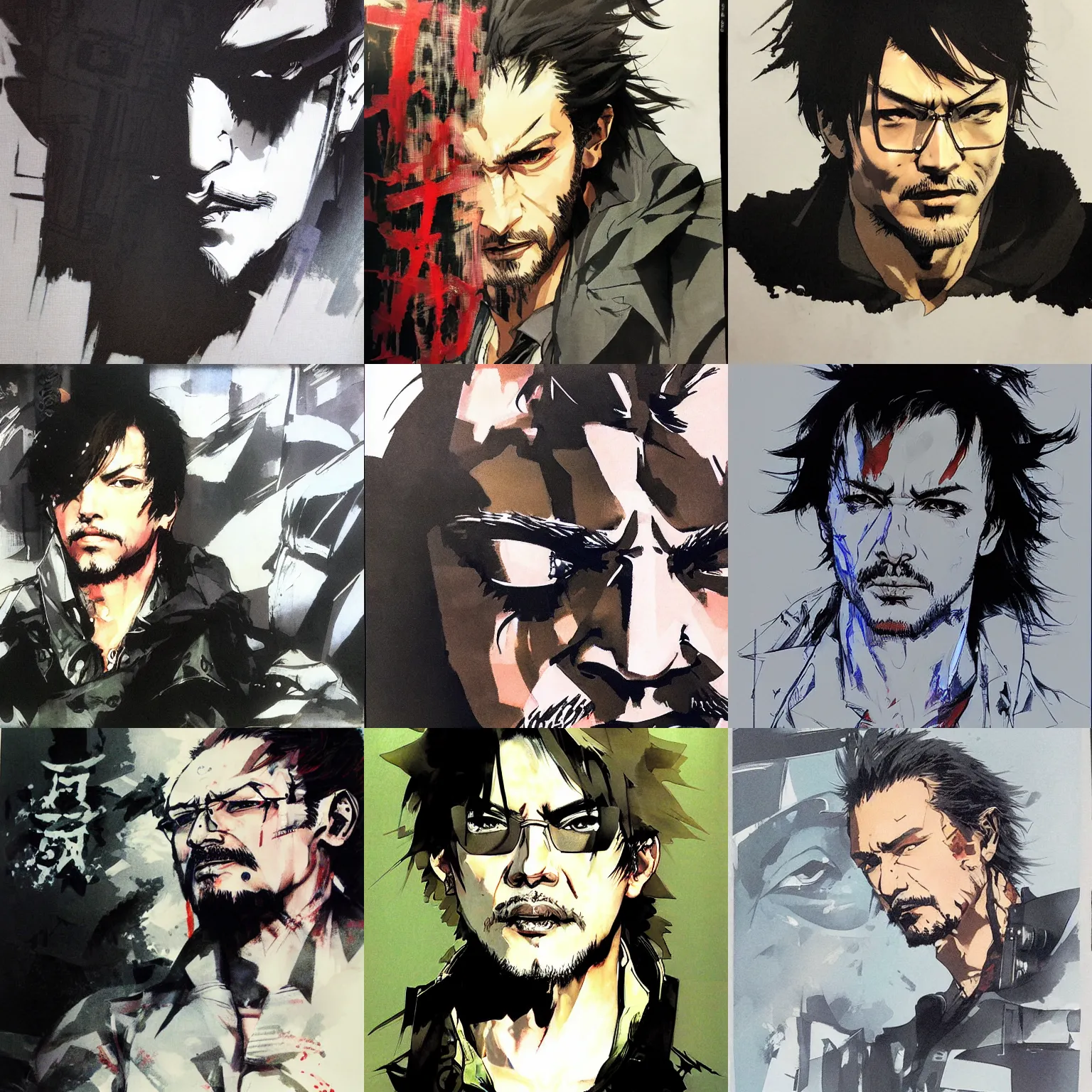 Prompt: portrait by yoji shinkawa