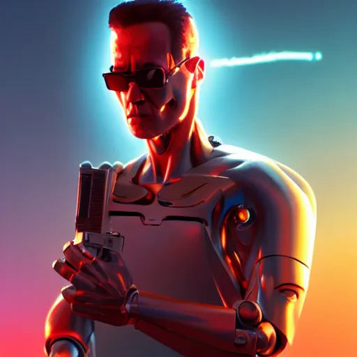 Image similar to , photo realistic, dynamic lighting, artstation, poster, worlds collide, terminator, t 1 0 0 0, skynet epic scale, by sylvain sarrailh, by studio ghibli, trending on artstation, color theory, volumetric lighting, 8 k, award winning