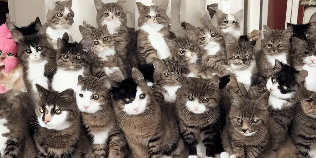 Image similar to photo of a cat party