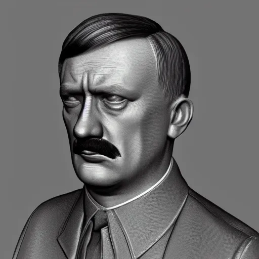 Image similar to hitler made of jelly | 3 d render | trending on artstation | photorealistic