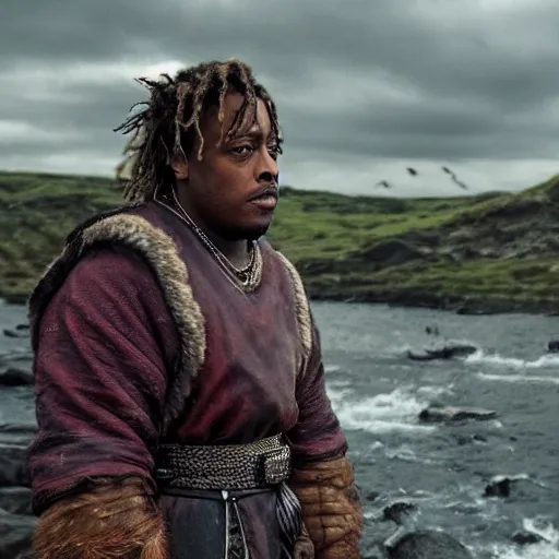 Image similar to juice wrld in Vikings very detailed 4k quality super realistic