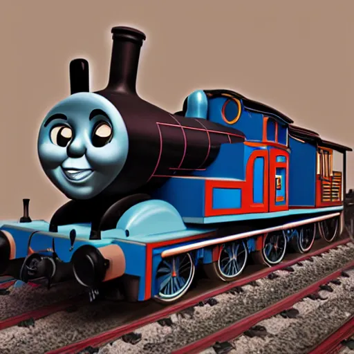Image similar to x - ray of thomas the train engine, octane render, art station, concept art, photorealistic, intense detail, 8 k