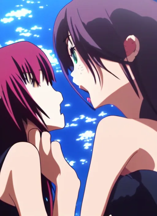 Prompt: two beautiful anime mothers taunting each other, gorgeous faces, smooth, cinematic lighting, detailed anime art