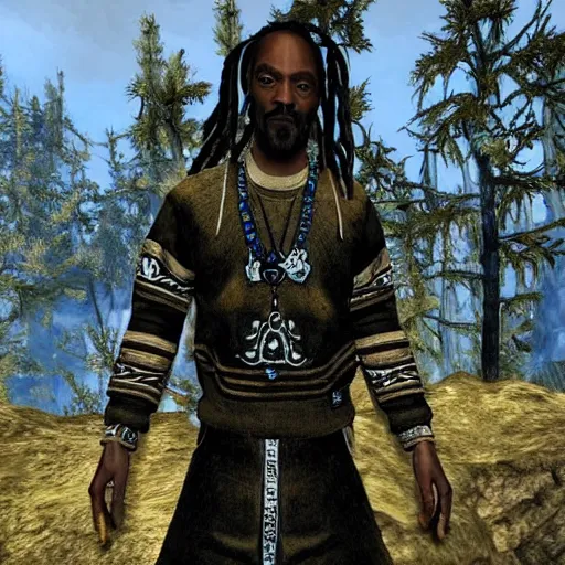 Prompt: snoop dogg in skyrim