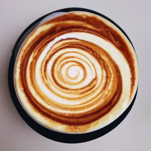 Image similar to spiral galaxy latte art