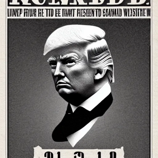 Prompt: 1800s wanted poster for Donald Trump