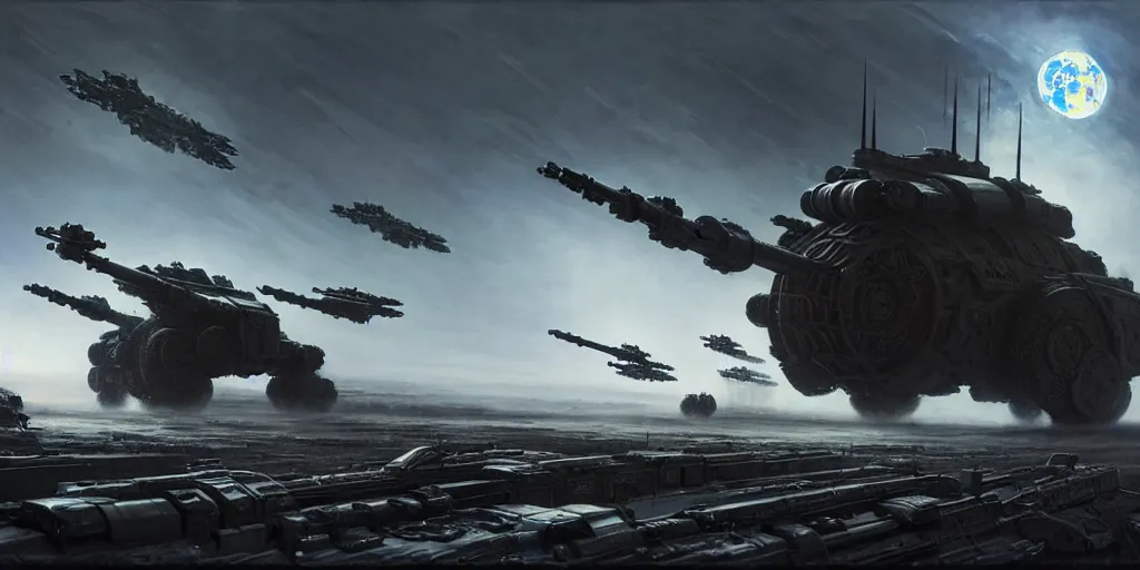 Prompt: hyper realistic sci - fi matte concept art painting of epic cinematic battle between a variety of mechwarriors and soldiers fighting on mercury, guns, missiles, explosions, brightly lit, aerial view, beautiful details, strong composition painted by kim jung guweta studio rutkowski, james gurney and greg rutkowski, and lucasfilm, smooth, intricate, detailed, sharp focus, cinematic