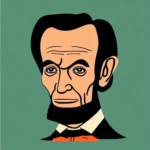 Prompt: portrait of abe lincoln in the style of clone high