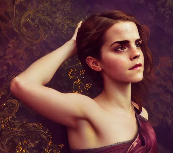 Prompt: photography of hairt armpits of emma watson with hands - up, deep focus, intricate, elegant, highly detailed, digital painting, artstation, concept art, matte, sharp focus, illustration, art by artgerm and greg rutkowski and alphonse mucha and gil elvgren