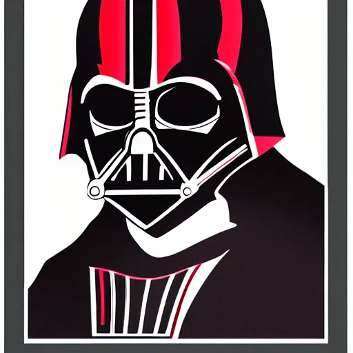 Image similar to a mixture of Donald Trump and Darth Vader. Artistic.