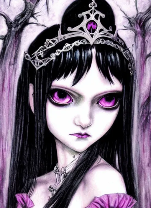 Image similar to ( ( gothic # ) ) princess portrait *. *. by battle angel alita * *, highly detailded