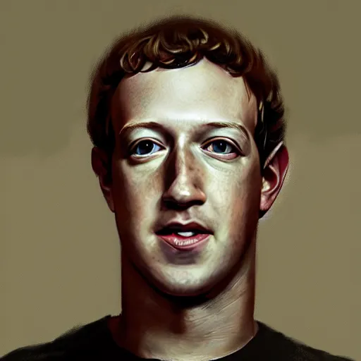 Prompt: portrait of mark zuckerberg, very detailed, art contest winner on behance, trendy on deviant art, by artgem, greg rutkowski