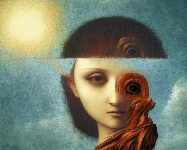 Image similar to a voyage into the center of psyche, a simple vector pop surrealism, by ( leonardo da vinci ) and greg rutkowski and rafal olbinski