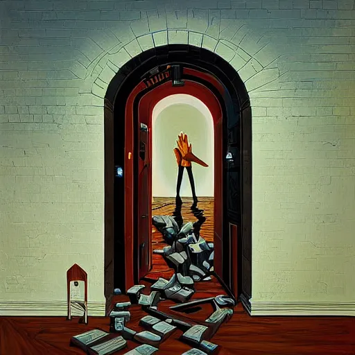 Image similar to a portal to another dimension by jeffrey smith, oil on canvas