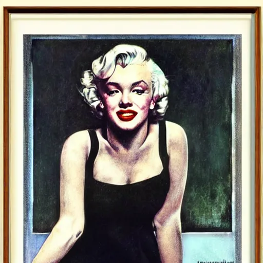 Image similar to marilyn monroe by norman rockwell