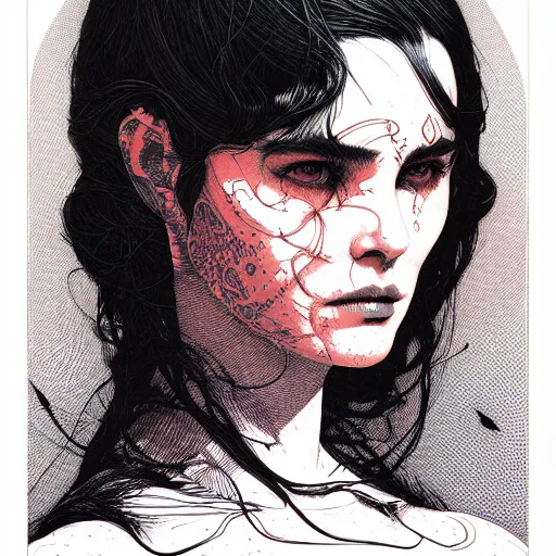 Prompt: portrait soft light, by killian eng and joe fenton and conrad roset, inspired by john carter of mars, red and cyan only, etching, fine, sharp high detail,