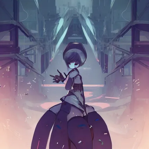 Image similar to white and teal colors. highly detailed post-cyberpunk highway in style of cytus and deemo, mysterious vibes, by Akihiko Yoshida, by Greg Tocchini, nier:automata, set in half-life 2, beautiful with eerie vibes, very inspirational, very stylish, surrealistic, perfect digital art, mystical journey in strange world, bastion game