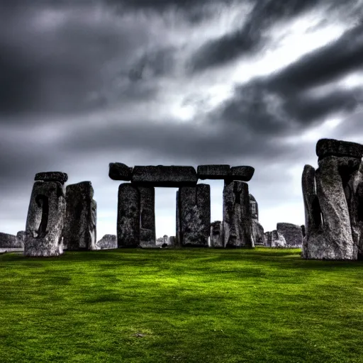 Image similar to a beautiful photograph of a stone henge, hdr, 8 k, high quality, sharp focus, artstation, highly detailed, award - winning
