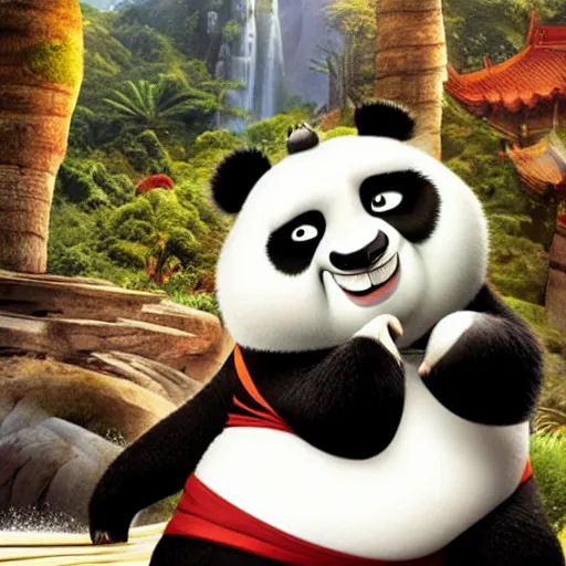 Prompt: kungfu panda with isha