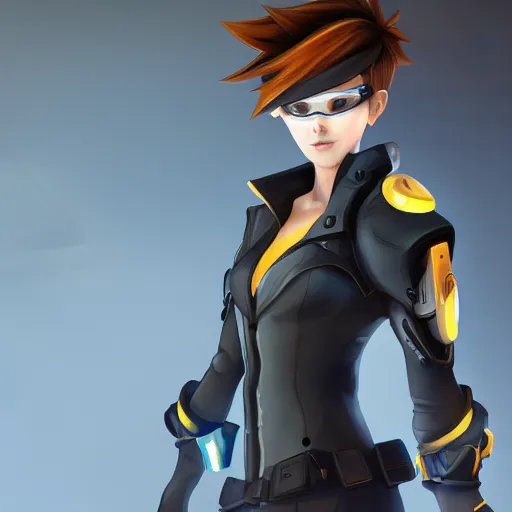 Tracer from Overwatch as a fortnite skin,, Stable Diffusion