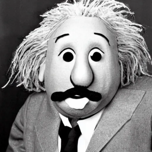 Image similar to Einstein as a Muppet.