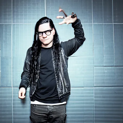 Prompt: skrillex taking a poop, high detail, 8 k,