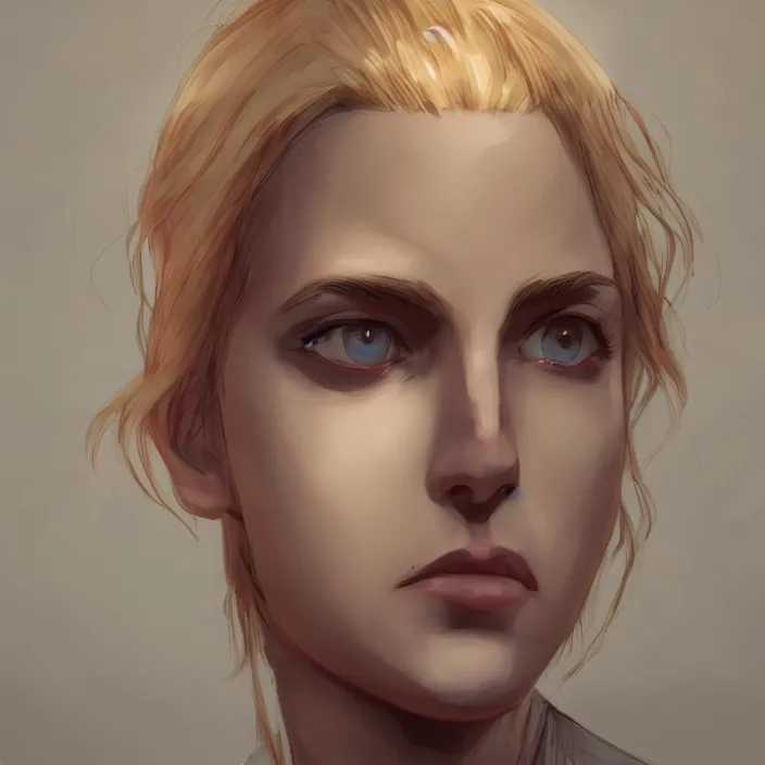 Image similar to annie leonhart, au naturel, digital art, trending in artstation, cinematic lighting, studio quality