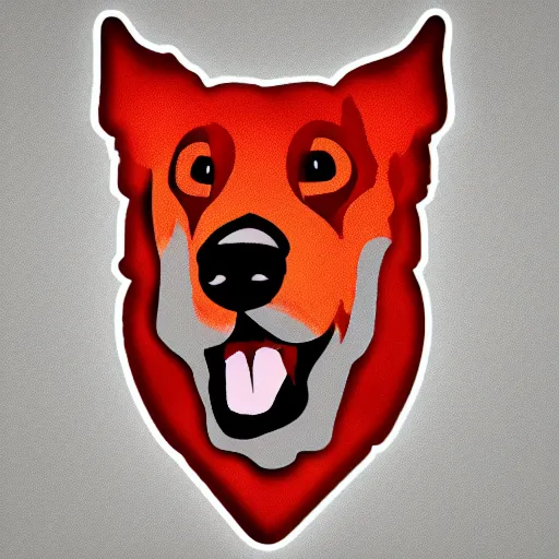 Prompt: logo of a team named the red hounds