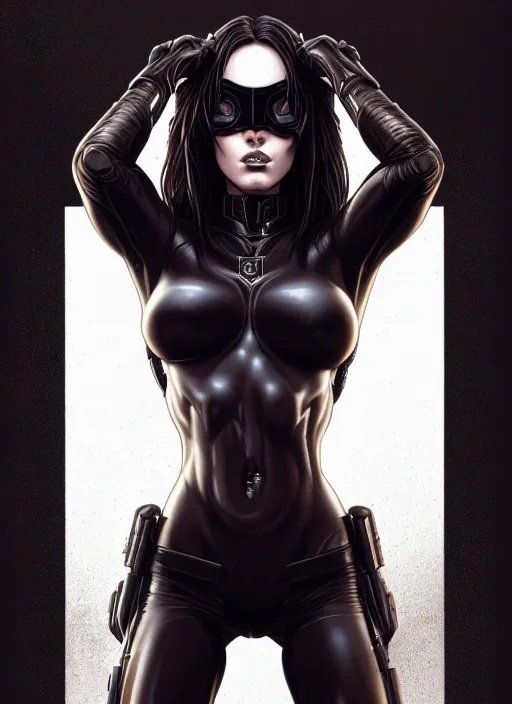 Prompt: symmetry!! gantz portrait of megan fox thanks wearing a plague mask, unholy, intricate, highly detailed, dynamic lighting, digital art, digital painting, artstation, terence nielsen, sharp focus, illustration, art by artgerm and greg rutkowski and moebius, 8 k