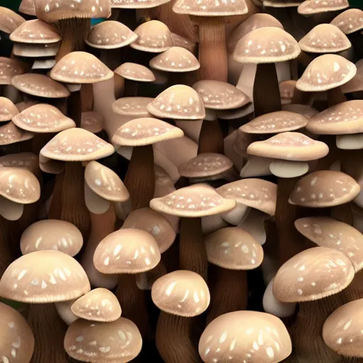 Image similar to cat like mushrooms, cat - faced mushroom, trending on instagram, rendered in corel art, pixar