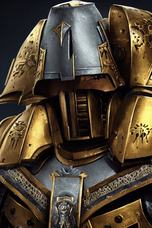 Image similar to armor portrait heros warhammer 4 0 k horus heresy fanart - the primarchs emperor by johannes helgeson animated with vfx concept artist & illustrator global illumination ray tracing hdr fanart arstation zbrush central hardmesh 8 k octane renderer comics stylized