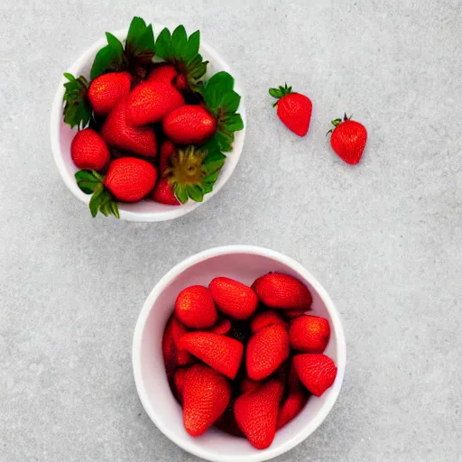 Image similar to studio fruit stage photography macro high definition staged lighting of strawberry ’ s falling into a white porcelain bowl of milk high speed photography award winning