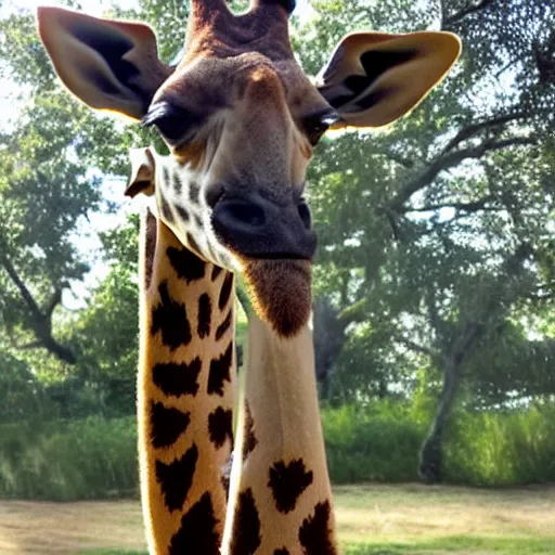 Image similar to a yogi giraffe