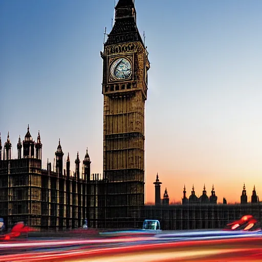 Image similar to photograph of the big ben mixed with the taj mahal