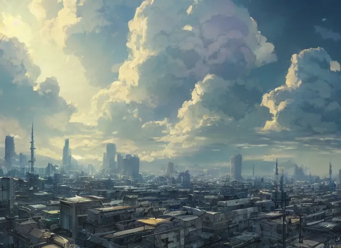 Image similar to ultra realistic city on clouds, 8 k, hd, details, fantasy, epic, ancient city, landscape illustration concept art anime key visual trending pixiv fanbox by wlop and greg rutkowski and makoto shinkai and studio ghibli and kyoto animation symmetrical facial features