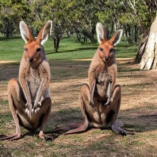 Image similar to kangaroos with fish scales