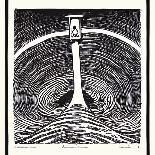 Prompt: an illustration of the rod of asclepius by stanley donwood