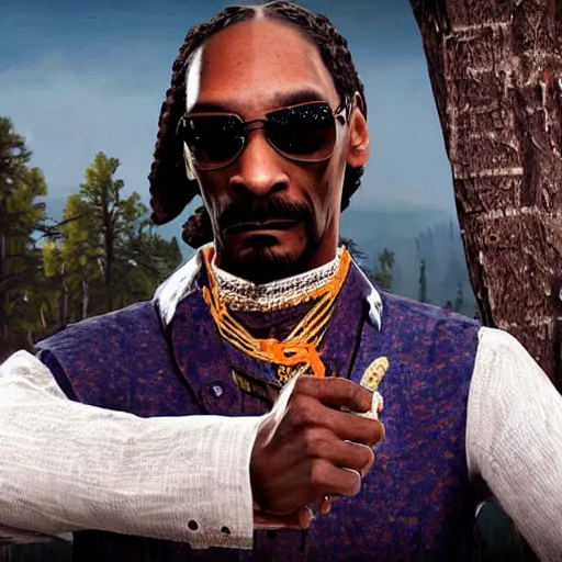 Prompt: Snoop Dogg in RDR 2