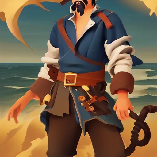 Image similar to painting jack the pirate on sea of thieves game avatar hero smooth face median photoshop filter cutout vector behance hd by jesper ejsing, by rhads, makoto shinkai and lois van baarle, ilya kuvshinov, rossdraws, illustration, art by ilya kuvshinov and gustav klimt