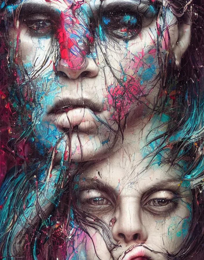 Image similar to art portrait A donkey bug hybrid, 8k,by tristan eaton,Stanley Artgermm,Tom Bagshaw,Greg Rutkowski,Carne Griffiths, Ayami Kojima, Beksinski, Giger,trending on DeviantArt,face enhance,hyper detailed,minimalist,cybernetic, android, blade runner,full of colour,