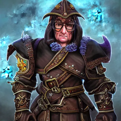 Prompt: portrait of Francois Hollande in world of warcraft style