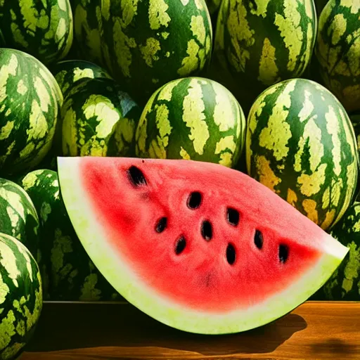 Image similar to watermelon in the shape of a horse, photorealistic hd, wide angle photography