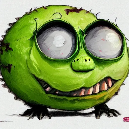 Image similar to a tennis ball monsters , digital art, fantasy, magic, trending on artstation, ultra detailed, professional illustration by Basil Gogos