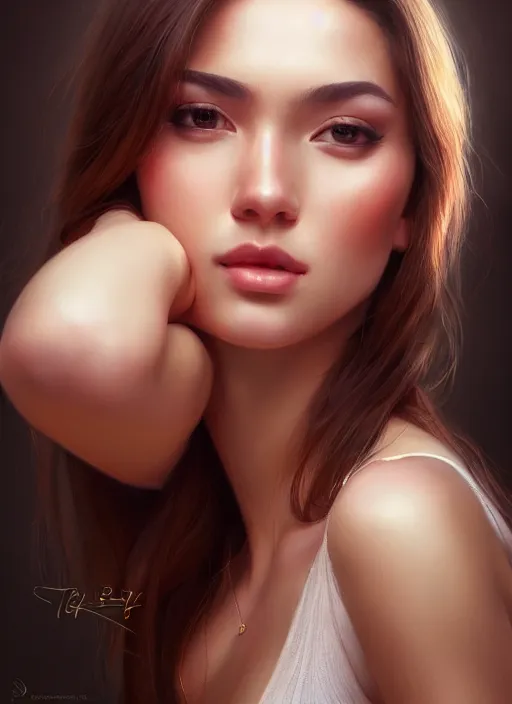 Image similar to photo of a gorgeous young woman in the style of stefan kostic, realistic, sharp focus, 8 k high definition, insanely detailed, intricate, elegant, art by stanley lau and artgerm